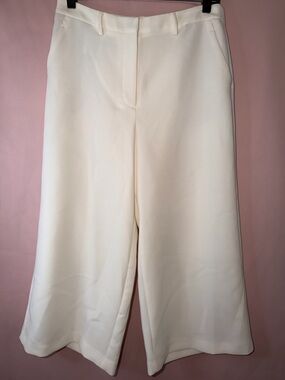 BCBGeneration Off-White Wide Leg Trousers